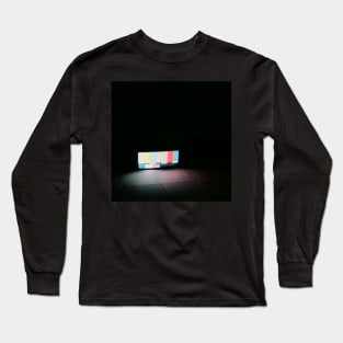 abstract old tv with glitch Long Sleeve T-Shirt